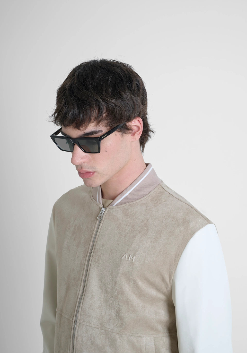 Moletom regular-fit em camurça