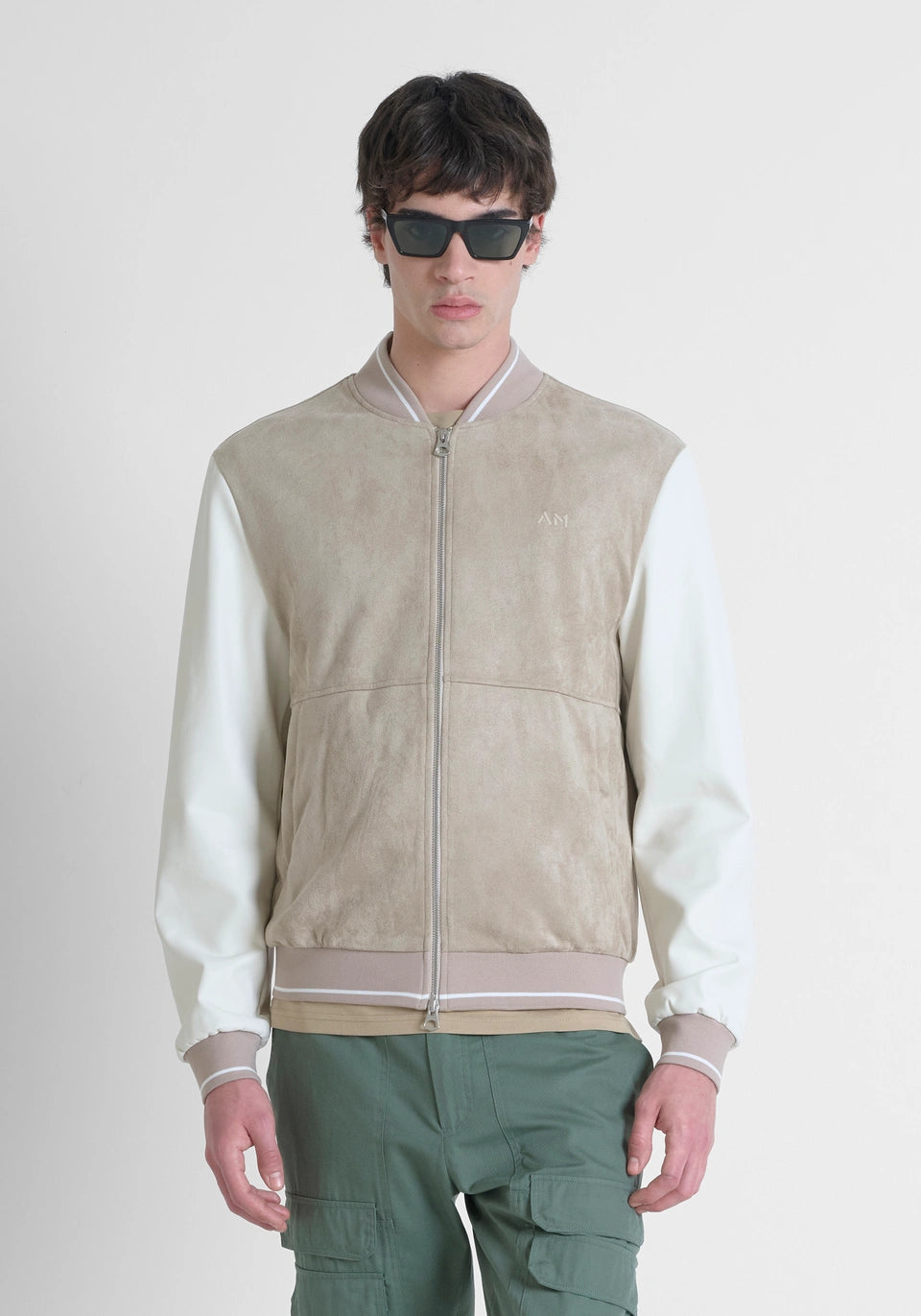 Moletom regular-fit em camurça