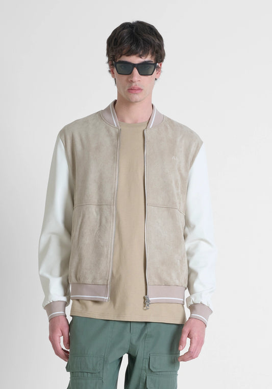 Moletom regular-fit em camurça